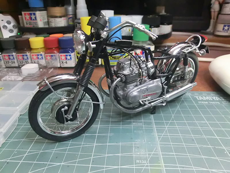 グンゼ】 ハイテックモデル 1/12 Kawasaki 650 W1S-A 製作 その５