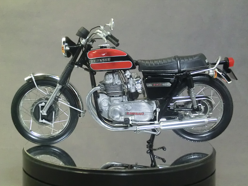 グンゼ】 ハイテックモデル 1/12 Kawasaki 650 W1S-A 製作 【完成