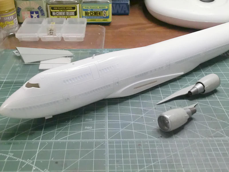 ハセガワ 1/200 全日空 B747-400 製作 その５: 【工房ネコの手】プラモ製作日記