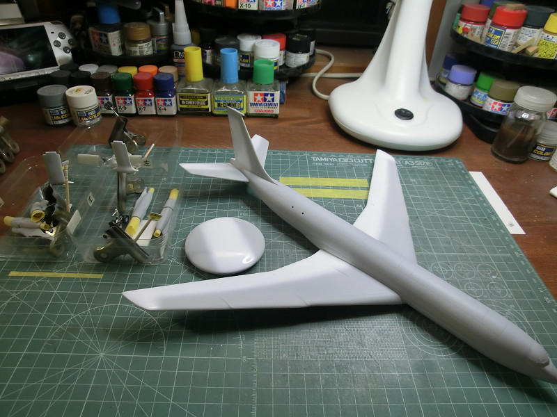 ミニクラフト 1/144 E-3 AWACS 製作 その5: 【工房ネコ